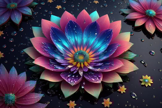 A flower with water drops on it photo