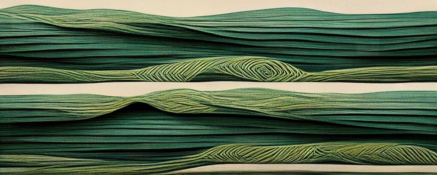 Green intertwined wavy grunge lines. photo