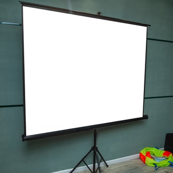 large white screen for movie projector photo