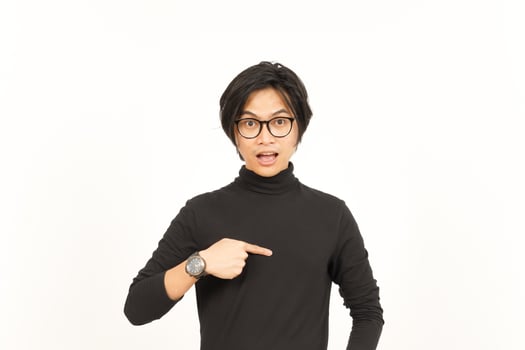 Do you Blame Me Concept Of Handsome Asian Man Isolated On White Background photo