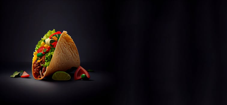 tacos fast food product showcase for food photography photo