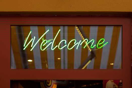 Welcome - Neon light photo