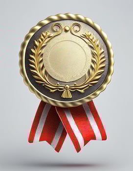 Award medal, created with photo