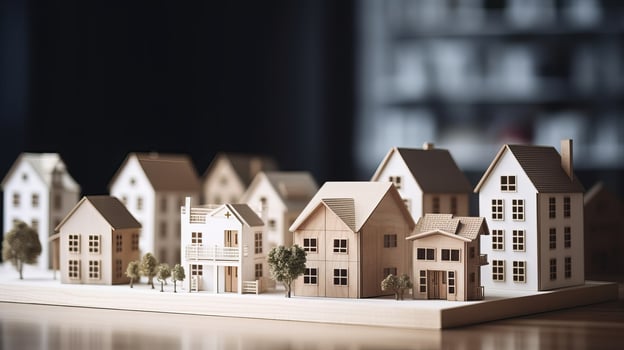 Little house maket. Illustration photo