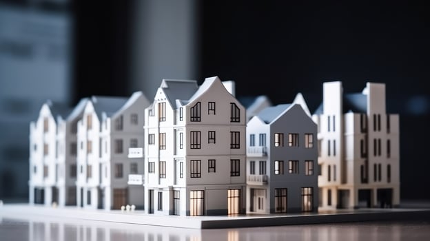 Little house maket. Illustration photo