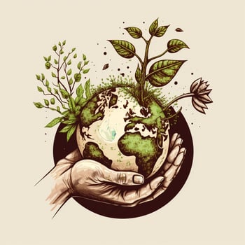 Earth Day Environment Day Nature Green Glossy background Images tree and water photo