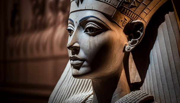 Tiye, portrait of a woman queen of ancient Egypt. photo