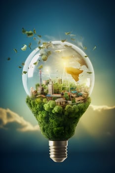 Greening for a Sustainable Future Reducing CO2 Emissions through Renewable Energy for a Healthier Ecology and a Cooler Planet on Earth Day photo