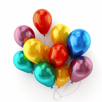 Birthday balloons isolated. Illustration photo