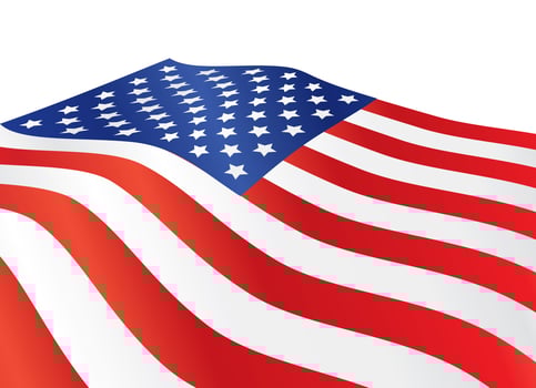 close up of United States of America flag illustration photo