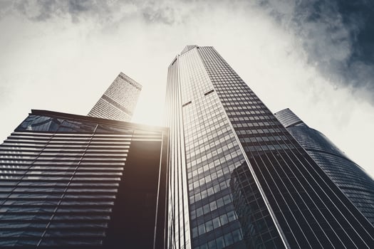 Skyscrapers, contemporary office buildings in downtown business center photo