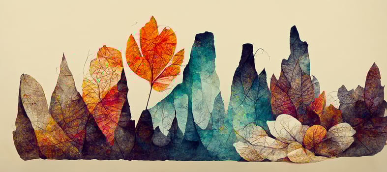 illustration of autumn abstract background with organic lines and textures on white background. Autumn floral detail and texture. Abstract floral organic wallpaper background photo