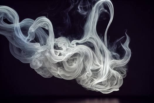illustration of White curve fog, smoke, clouds, fire and dark background with spotlight. Abstract illustration art. Pattern texture, use for ad, poster and template, business.Digital art photo