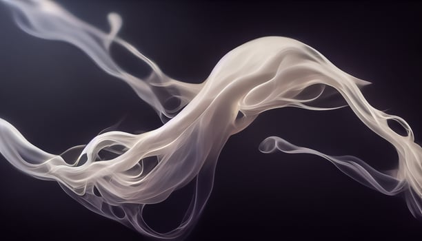 illustration of White curve fog, smoke, clouds, fire and dark background with spotlight. Abstract illustration art. Pattern texture, use for ad, poster and template, business.Digital art photo