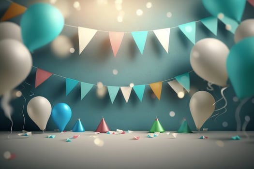 Birthday Party Balloon Background. Illustration photo