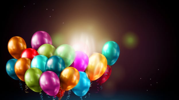Birthday Party Balloon Background. Illustration photo