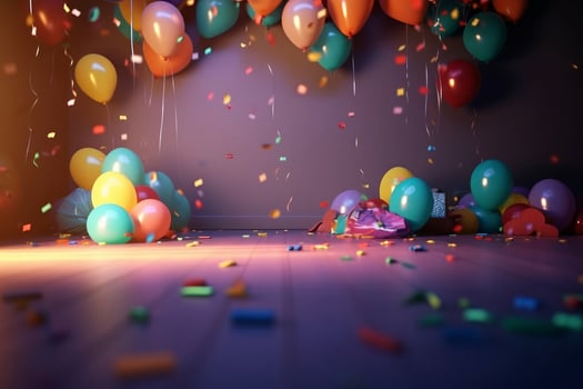 Birthday Party Balloon Background. Illustration photo
