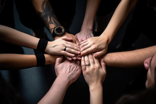 work team hands united photo