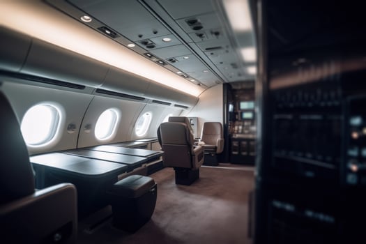 first class cabin airplane photo