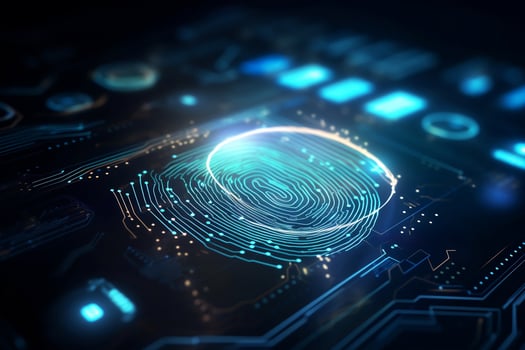 Fingerprint scanning online. photo