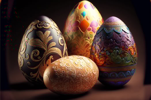 Decorative Colorful Easter eggs images for Easter day photo
