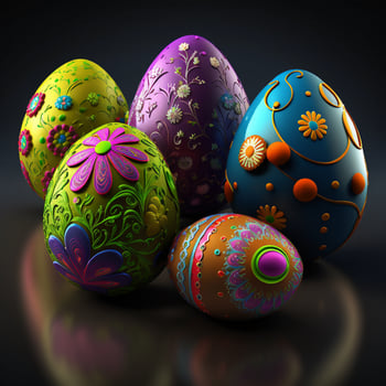 Decorative Colorful Easter eggs images for Easter day photo