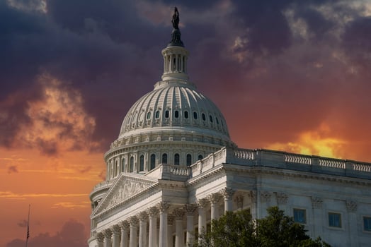 washington dc capitol detail at sunset photo