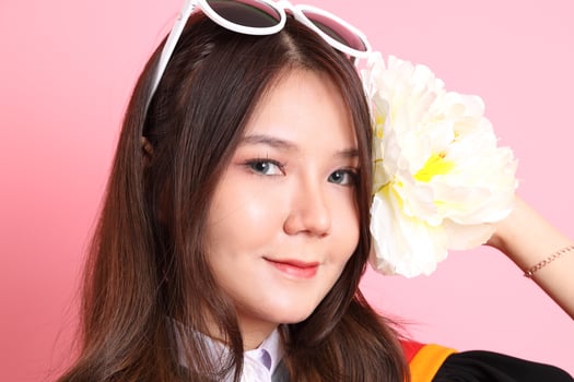 Girl with Graduation Gown photo