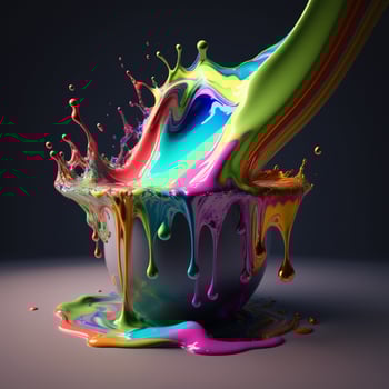 3D Color Paint Splash Texture background photo