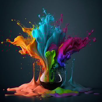 3D Color Paint Splash Texture background photo