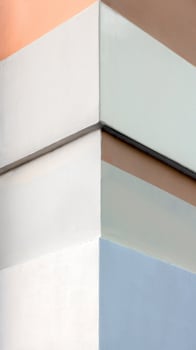 corner of the facade of the house photo