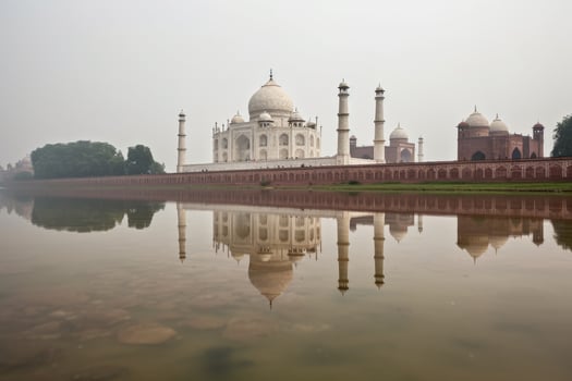 The historic taj mahal in agra in india photo