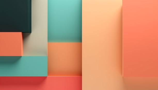 Simple minimalist retro color trendy background abstract colorful wallpaper and backdrop. Artistic digital art 3d rendering geometric line stripe bar element design material. photo
