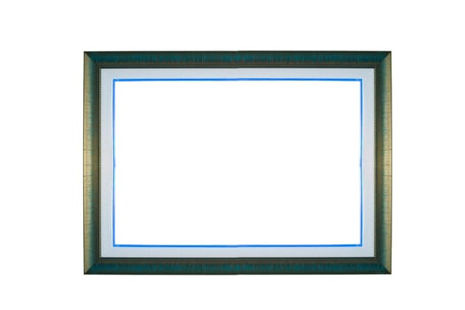 Vintage Decoration Picture Frame on white background. photo