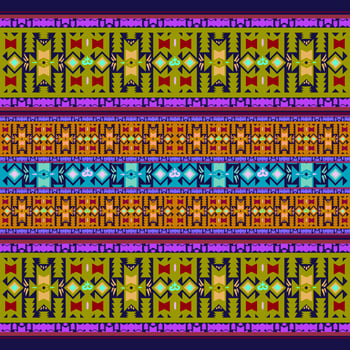 Ikat geometric folklore ornament. Tribal ethnic texture. Seamless striped pattern in Aztec style. Figure tribal embroidery. Indian, Scandinavian, Gyp sy, Mexican, folk pattern.ikat Seamless pattern. photo