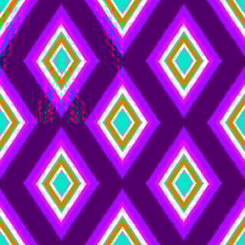 Ikat geometric folklore ornament. Tribal ethnic texture. Seamless striped pattern in Aztec style. Figure tribal embroidery. Indian, Scandinavian, Gyp sy, Mexican, folk pattern.Seamless pattern fabric photo