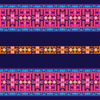 Ikat geometric folklore ornament. Tribal ethnic texture. Seamless striped pattern in Aztec style. Figure tribal embroidery. Indian, Scandinavian, Gyp sy, Mexican, folk pattern.ikat Seamless pattern. photo