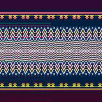 Ikat geometric folklore ornament. Tribal ethnic texture. Seamless striped pattern in Aztec style. Figure tribal embroidery. Indian, Scandinavian, Gyp sy, Mexican, folk pattern. Seamless pattern fab photo