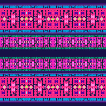 Ikat geometric folklore ornament. Tribal ethnic texture. Seamless striped pattern in Aztec style. Figure tribal embroidery. Indian, Scandinavian, Gyp sy, Mexican, folk pattern.ikat Seamless pattern. photo