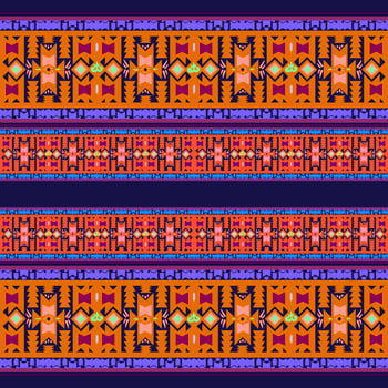 Ikat geometric folklore ornament. Tribal ethnic texture. Seamless striped pattern in Aztec style. Figure tribal embroidery. Indian, Scandinavian, Gyp sy, Mexican, folk pattern.ikat Seamless pattern. photo