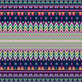 Ikat geometric folklore ornament. Tribal ethnic texture. Seamless striped pattern in Aztec style. Figure tribal embroidery. Indian, Scandinavian, Gyp sy, Mexican, folk pattern. Seamless pattern fab photo