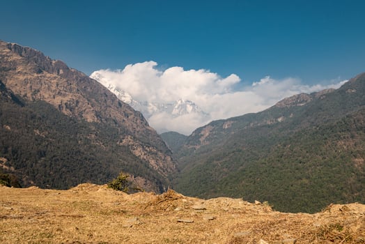 Beautiful view of Annapurna mountain range , Nepal photo