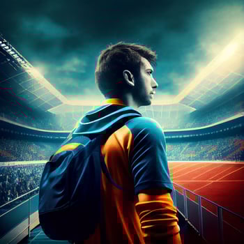 Abstract sports poster football fan - image photo