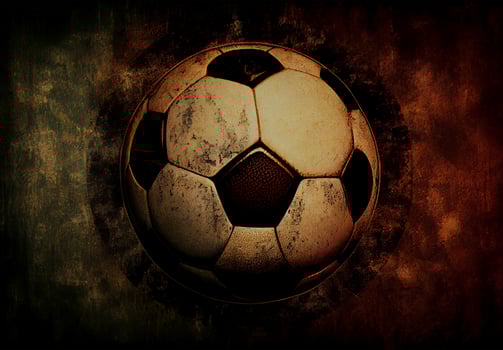 Abstract sports poster soccer ball - image photo