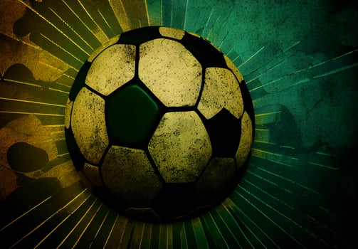 Abstract sports poster soccer ball - image photo
