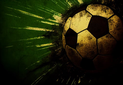 Abstract sports poster soccer ball - image photo