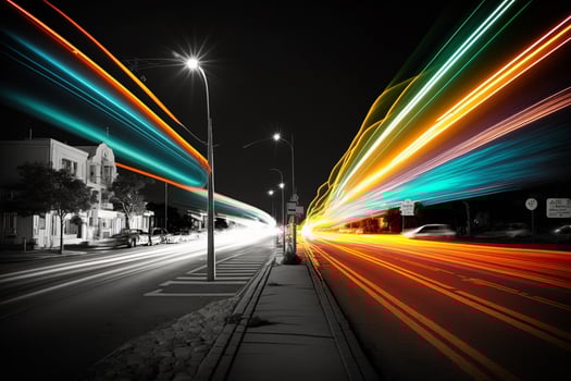 Fast Traffic Light Trails photo