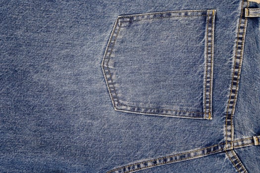 Blue denim texture and jeans background, jeans fabric Navy blue abstract backgrounds,Horizontal back pockets photo