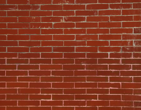 Red brick textured walls background photo exterior isolated on landscape template. Empty copy space wallpaper for social media post, poster, brochure, and other purpose.