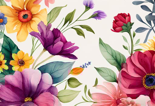 Seamless pattern with watercolor dahlias. Hand drawn illustration. photo
